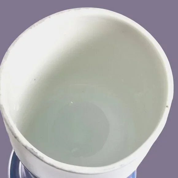 Blue Lusterware Dome Cigarette Holder Rare Art Deco Noritake Moriage Japan 1920s - Picture 8 of 16